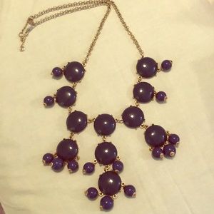 Large navy/silver bubble necklace